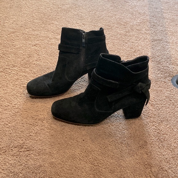Franco Sarto Shoes - Franco Sarto Pamela booties Black Suede Leather Zip Ankle Boots